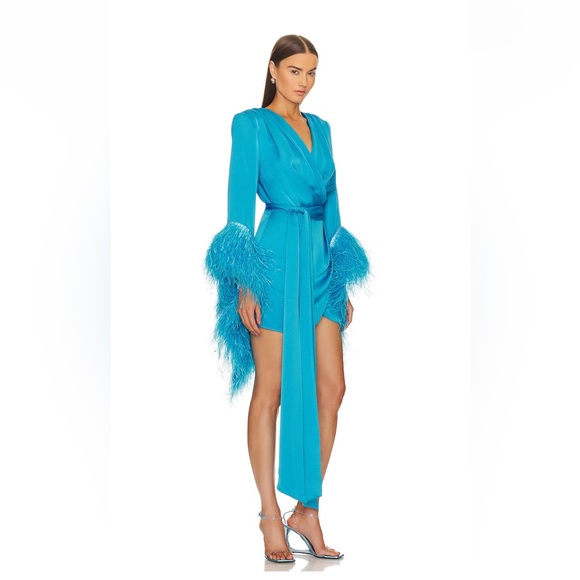 Bronx & Banco x Revolve Geisha Mini Dress in Aqua - Picture 3 of 11